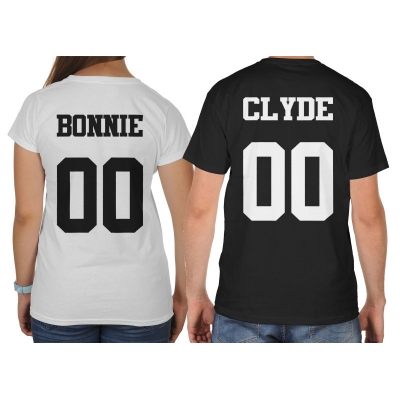 Koszulki dla par zakochanych Bonnie and Clyde
